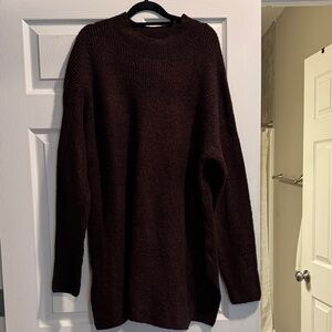 Cozy Burgundy Knit Sweater